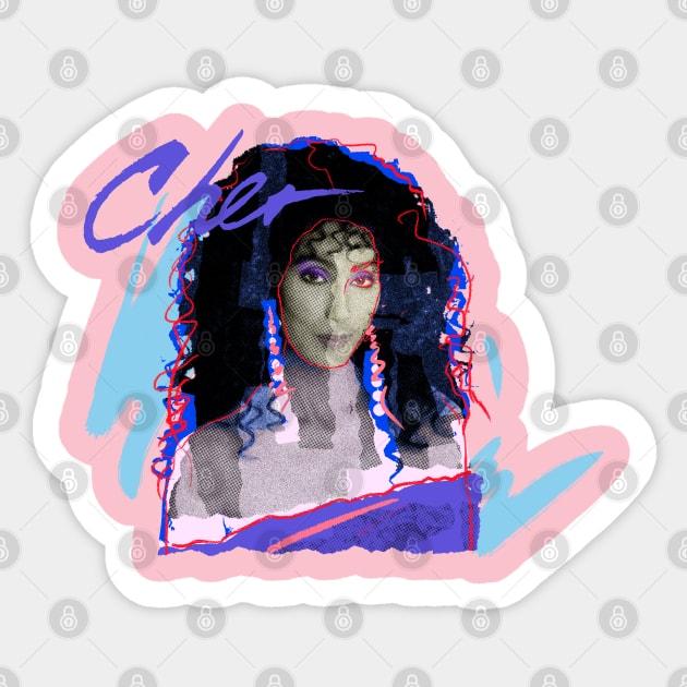 CHER 80S RETRO STYLE Sticker by DISCO DISCO MX